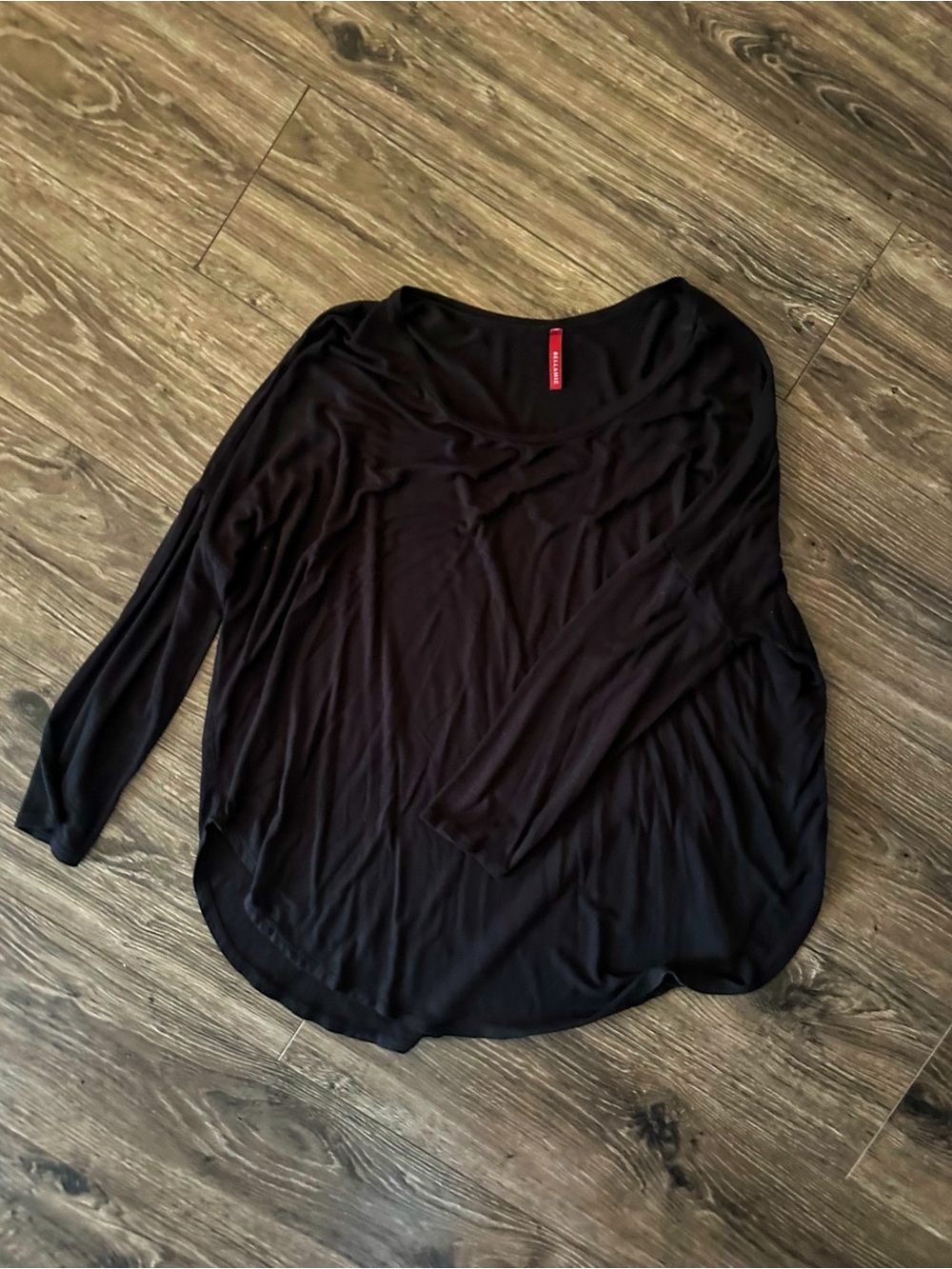 Bellamie Black Long Sleeve Scoop Neck Top